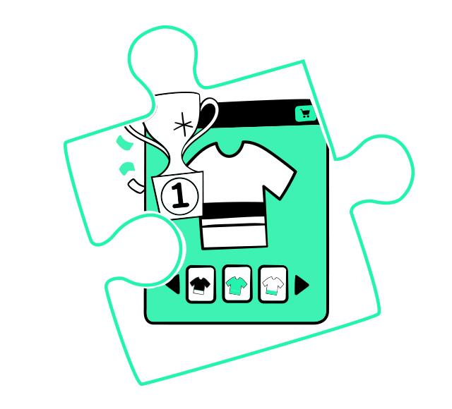 Illustration von einer Shopping-App