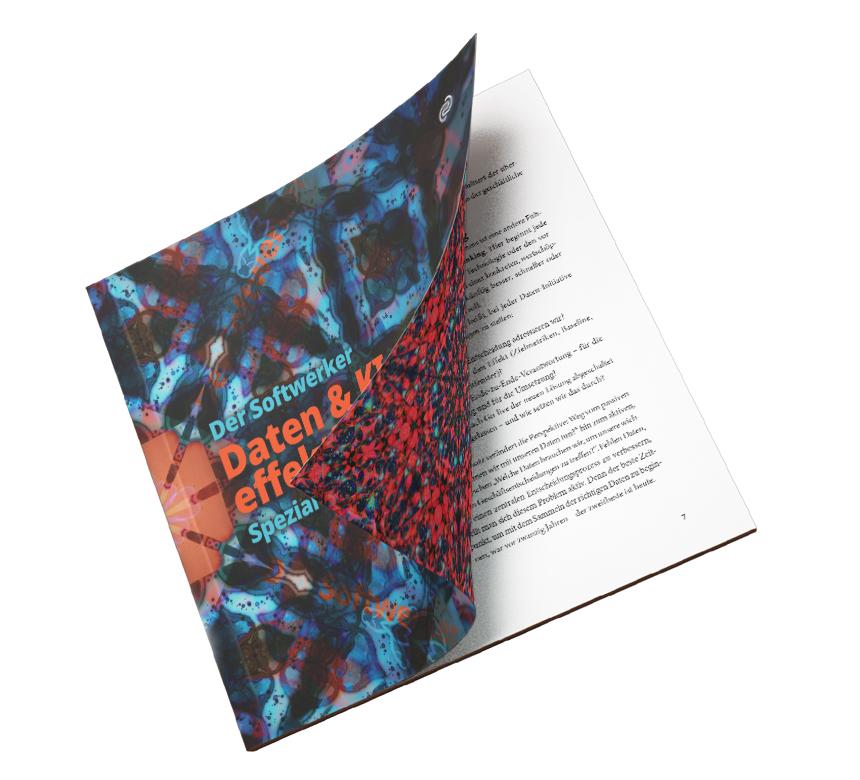 Foto vom Softwerker als Printmagazin, erste Seite aufgeblättert