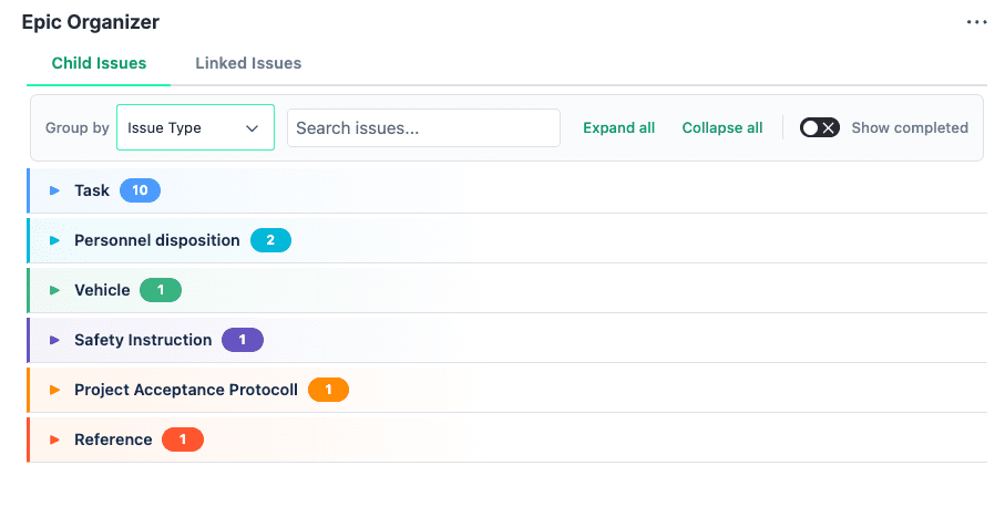 Sample screenshot of a custom Jira plug-in
