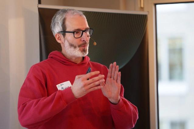Björn Kaiser, Head of Retail IT bei OTTO, bei seinem Vortrag "Produktentwicklung bei OTTO – Feedback als Booster"